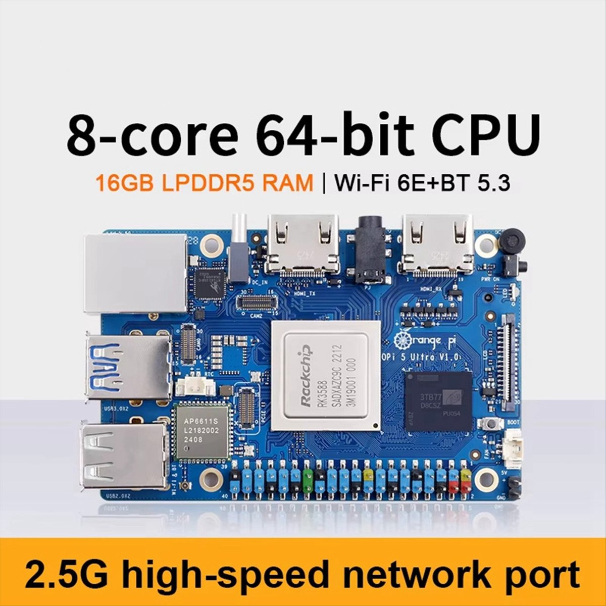 Rockchip Rk3588 Development Board - DT75BG 5 Ultra 開発ボード用 LPDDR5 Rockchip