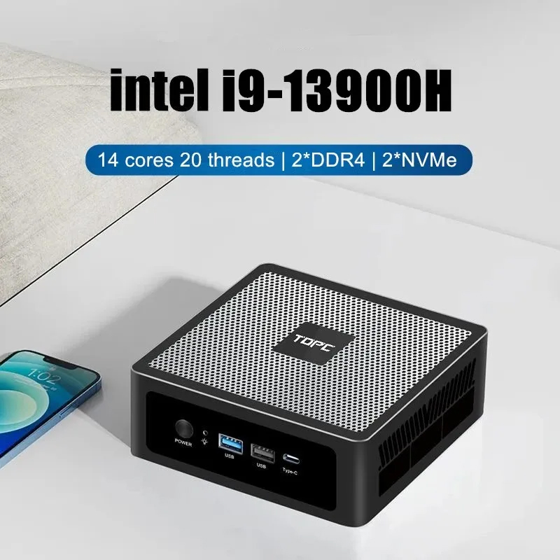 Topc-Mini PCゲーマーデスクトップ,win11 p - Intel Core I9 13900H Mini Pc のレビューと価格