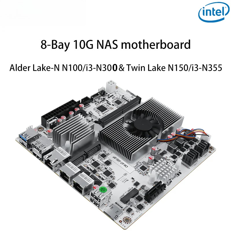 8ベイ10G NASマザーボード Intel i3-N300 - Nas Motherboard 8 Sata Mini Itx のレビューと価格