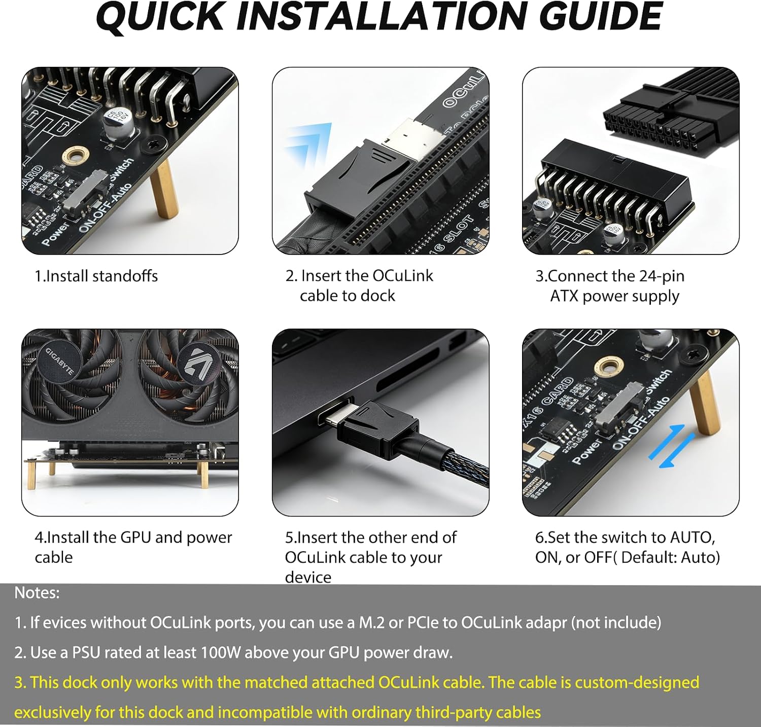 OCuLink PCIe 4.0 X4 64Gbps SFF - Oculink Egpu Mini Pc のレビューと価格