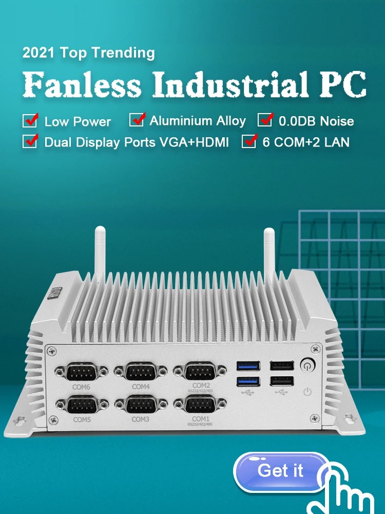 産業用PC ファンレスミニPC Core i7‑4500U  - Fanless Industrial Pc Rs485 Core I7 のレビューと価格