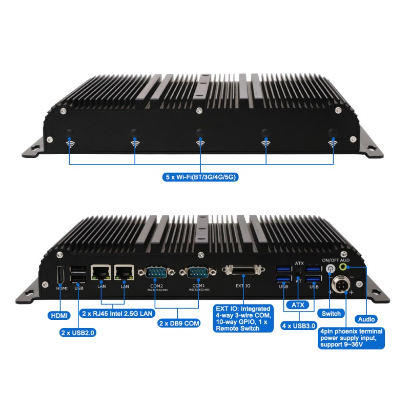 堅牢なファンレス産業用コンピュータ Core i7 1165 - Fanless Industrial Pc Rs485 Core I7 のレビューと価格